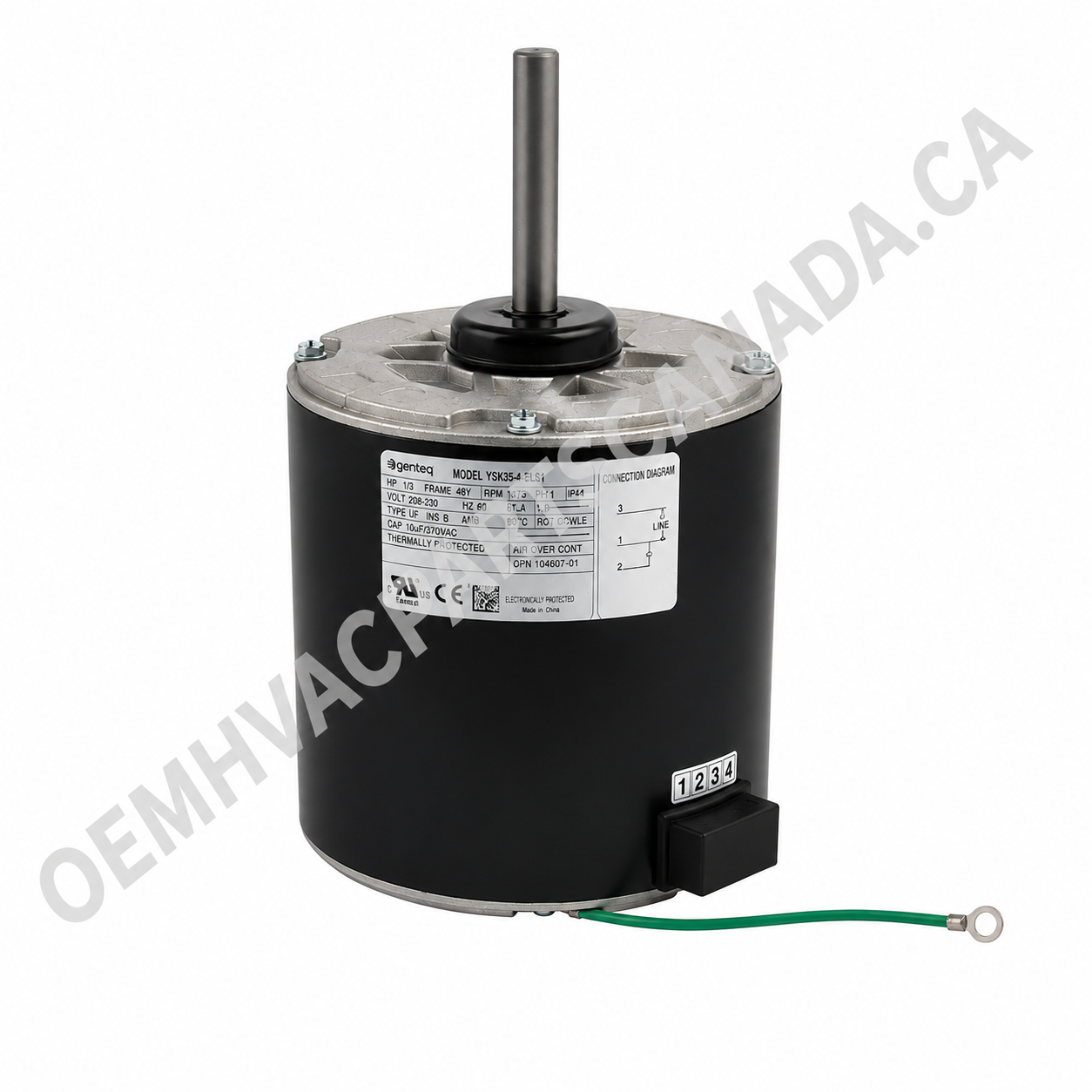 14Y65 Lennox 104607-01 Condenser Fan Motor – 1/3 HP, 1075 RPM, 208-230V