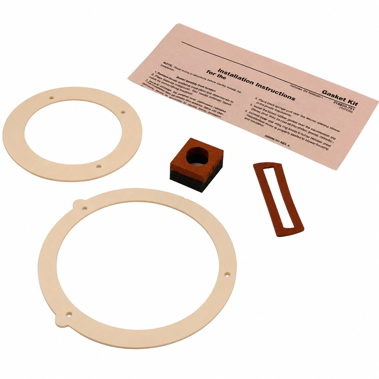Carrier 320887-751 Draft Inducer Motor Gasket Kit