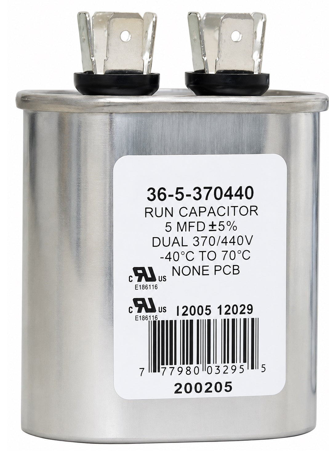 5 MFD 370/440V Oval Run Capacitor
